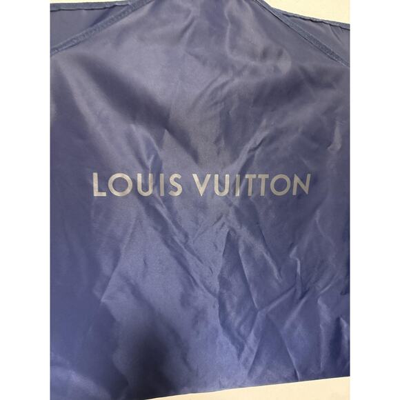 Louis Vuitton Navy Garment Bag Suit Cover Travel Zipper Logo Nylon Dust Bag - Picture 4 of 12